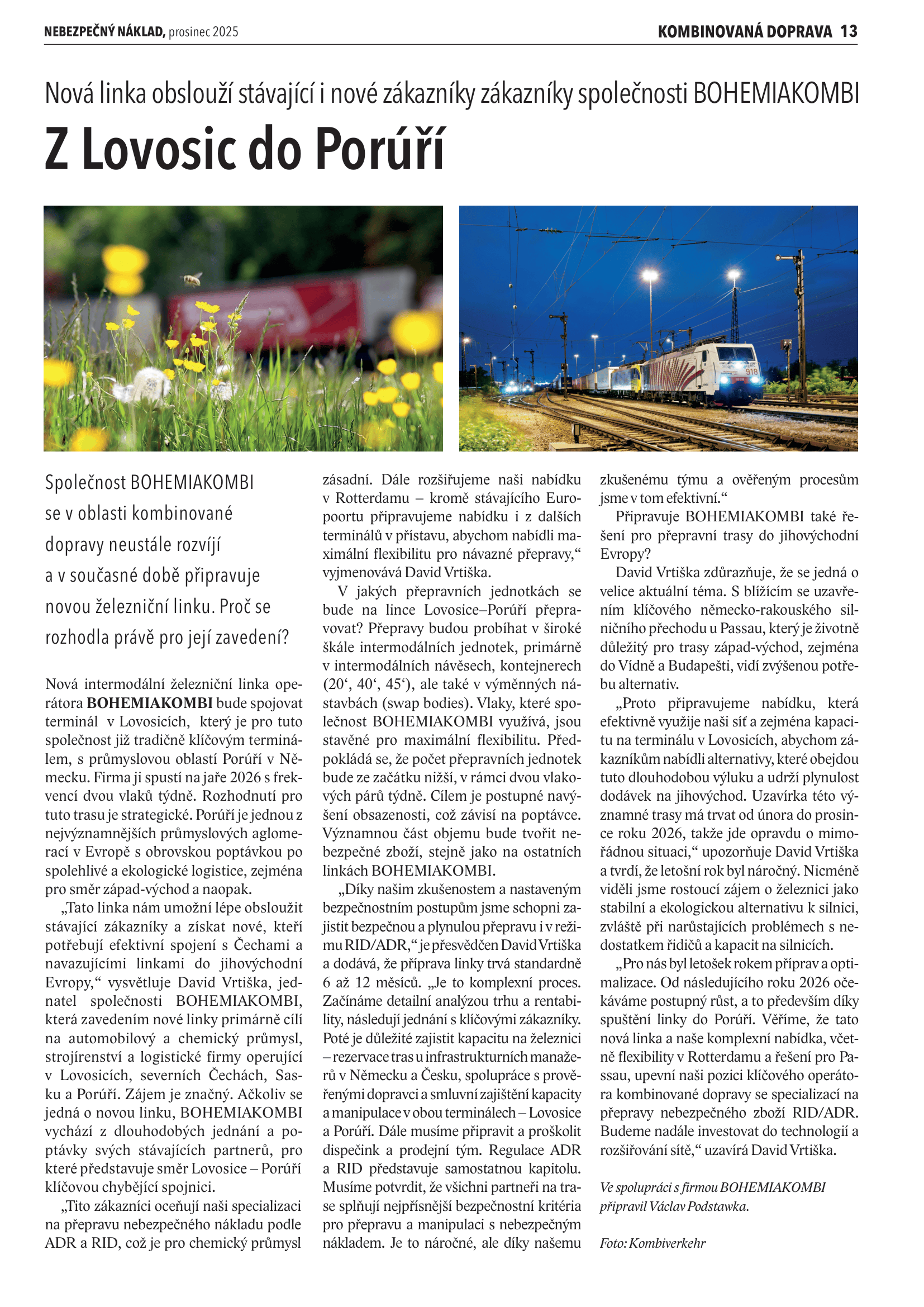 Nová linka do Porúří